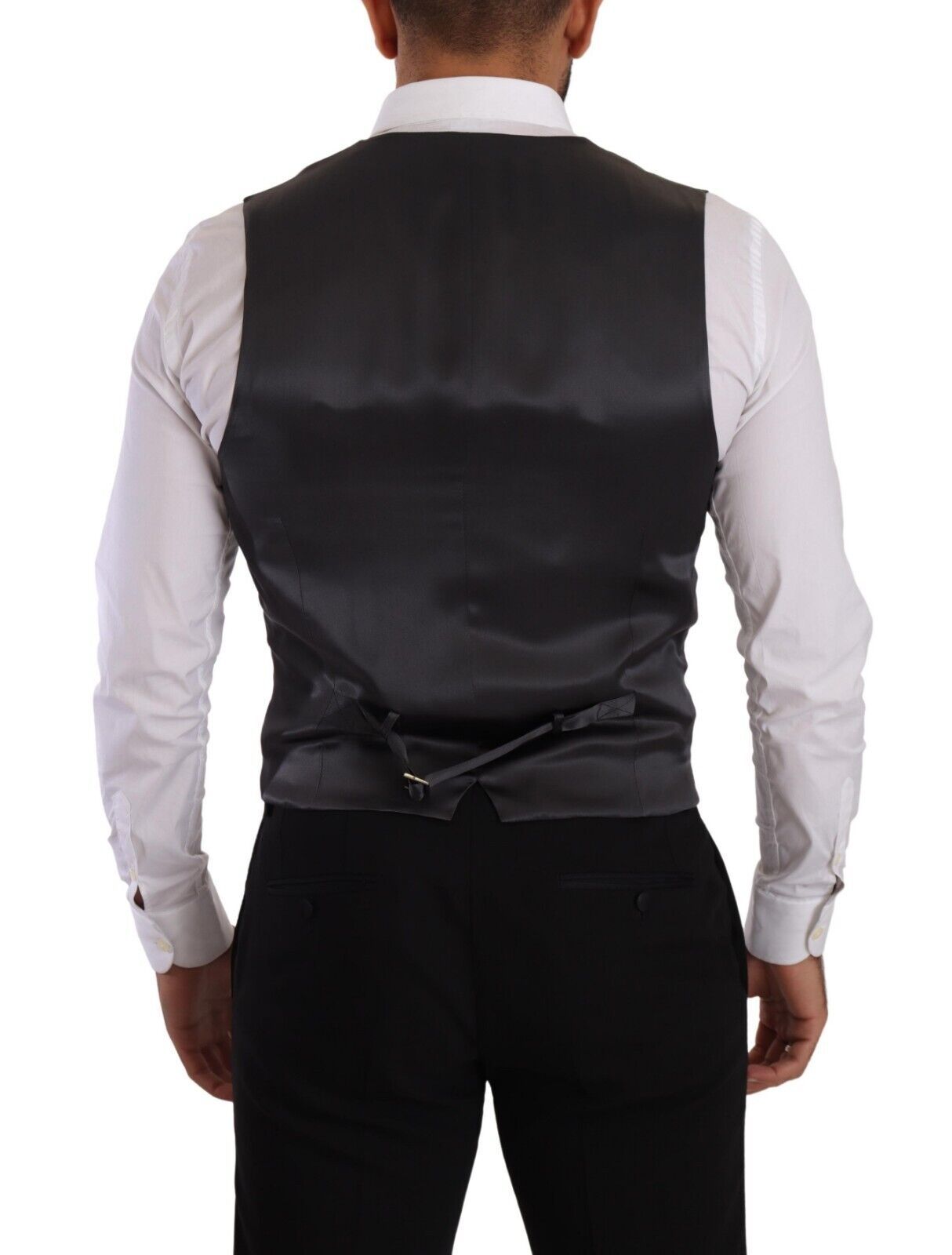 Elegante gestreifte zweireihige Weste