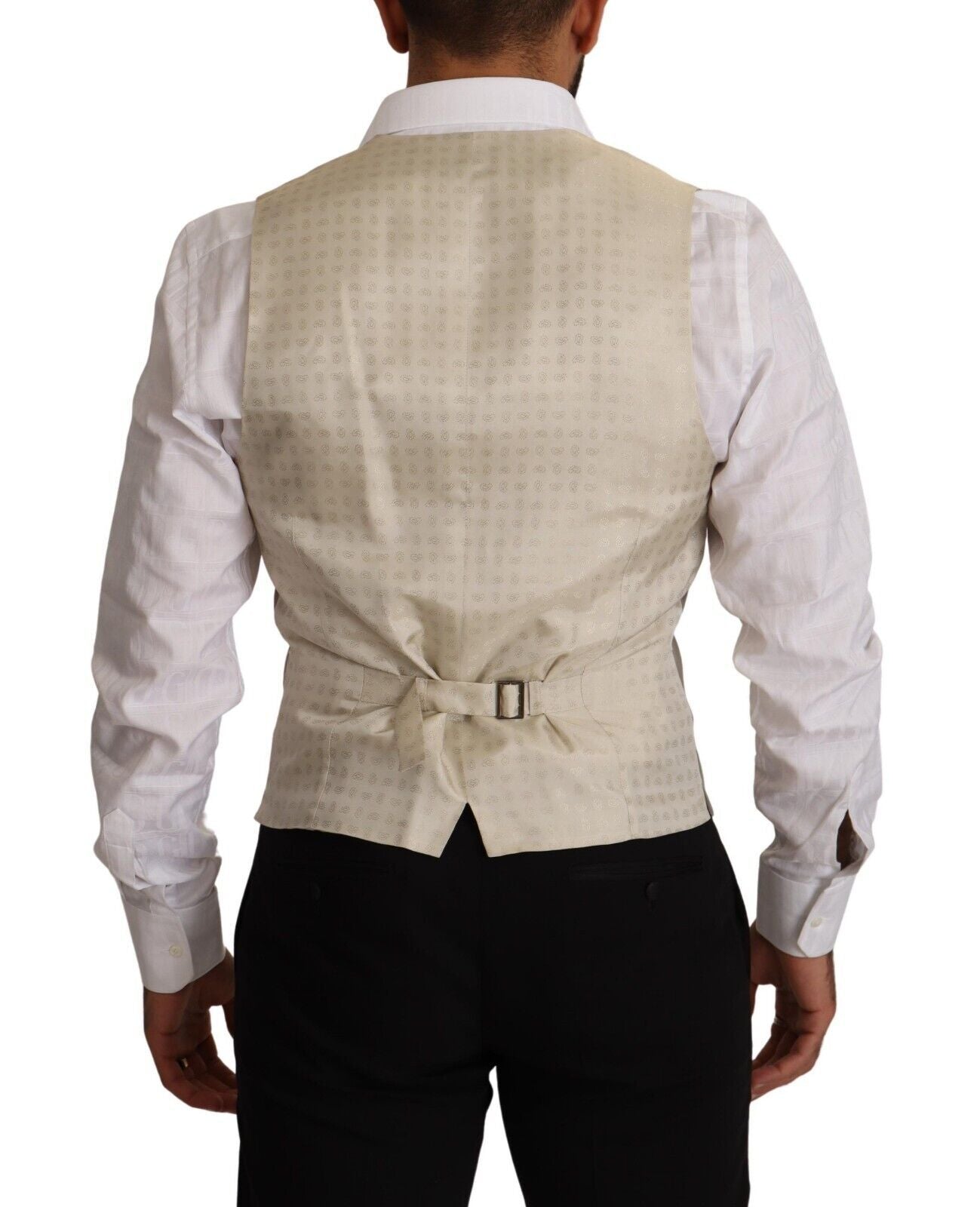Elegante einreihige Weste in Beige