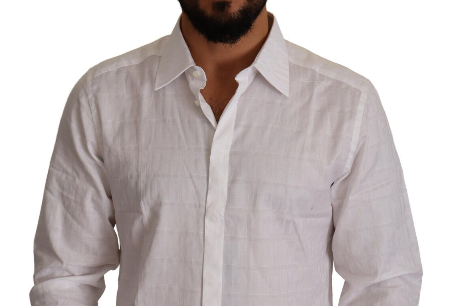 Elegantes weißes Baumwollhemd – Slim Fit