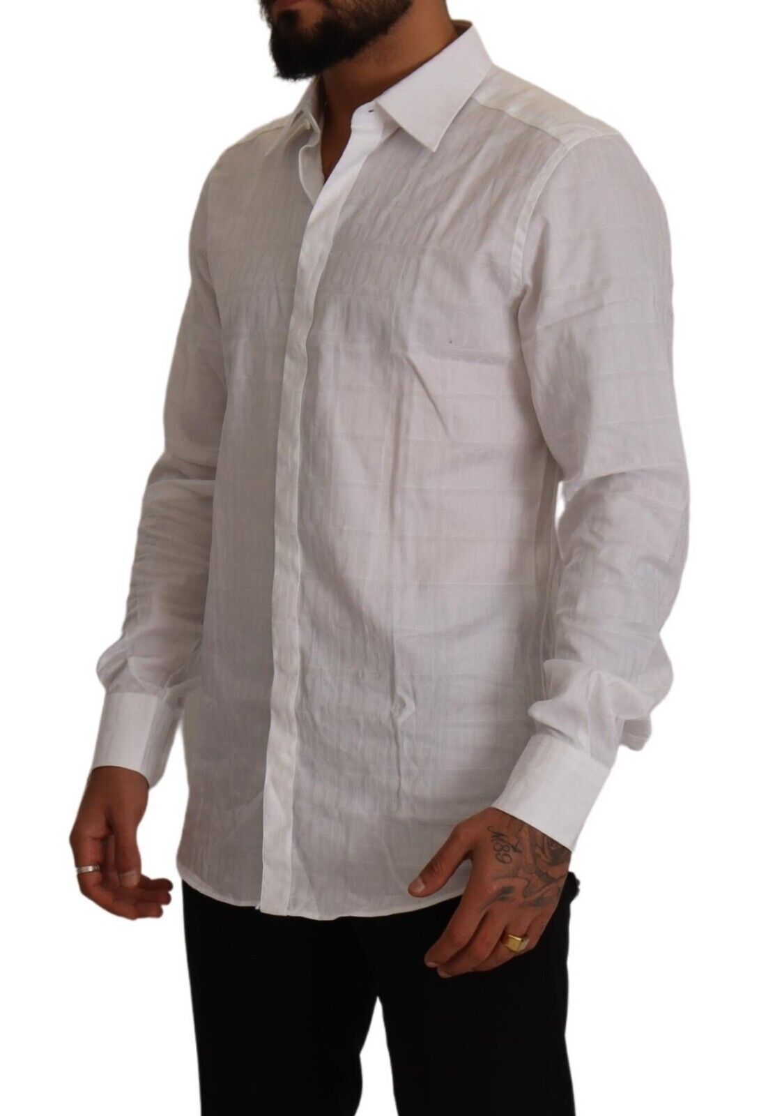 Elegantes weißes Baumwollhemd – Slim Fit