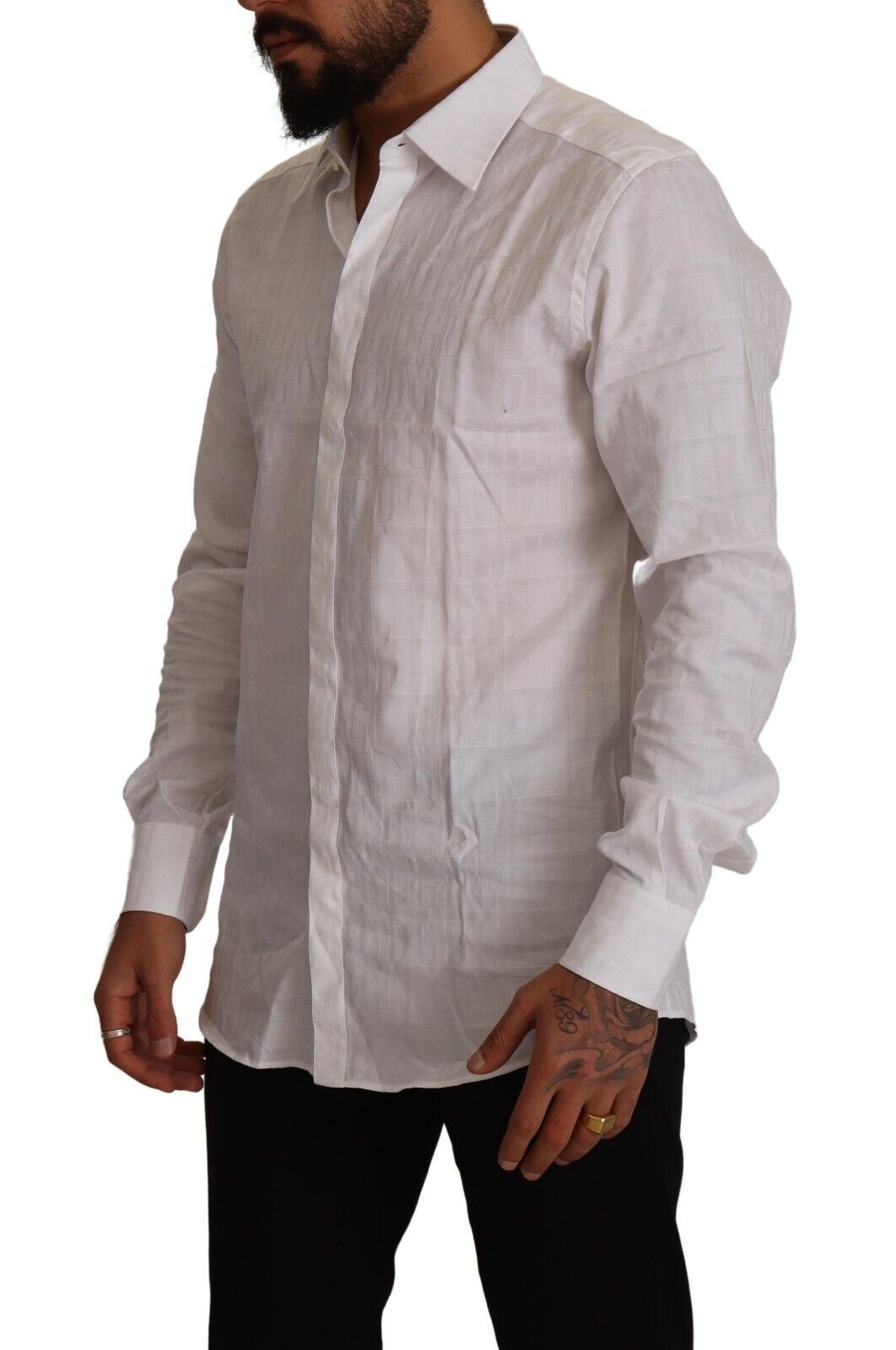Elegantes weißes Baumwollhemd – Slim Fit