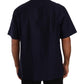 Elegantes marineblaues Button-Down-Freizeithemd