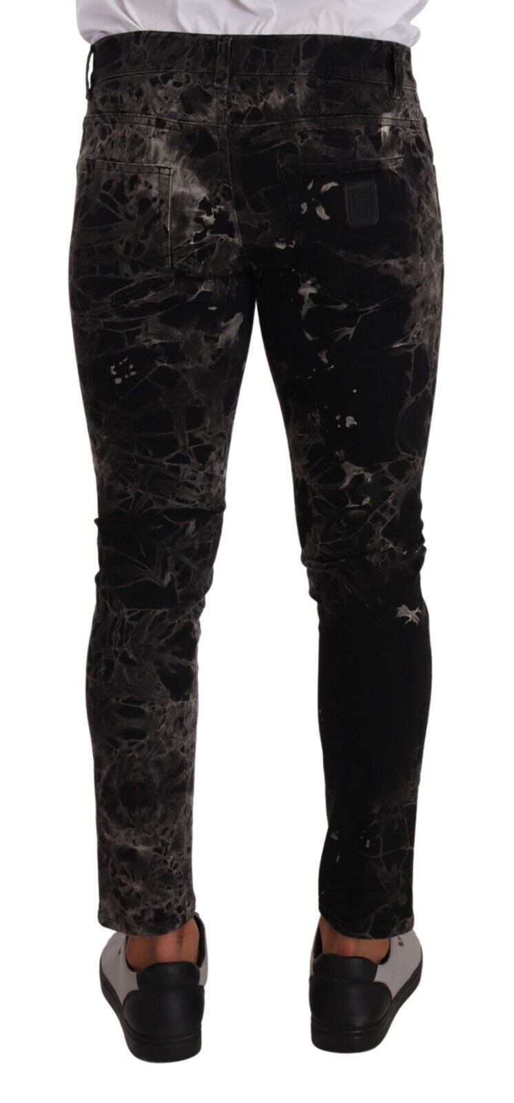 Gemusterte Skinny Jeans im Slim Fit
