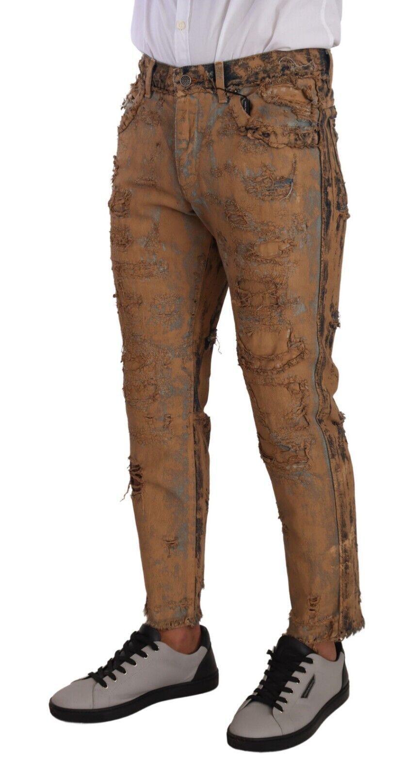 Authentische, klassische Distressed-Denimhose