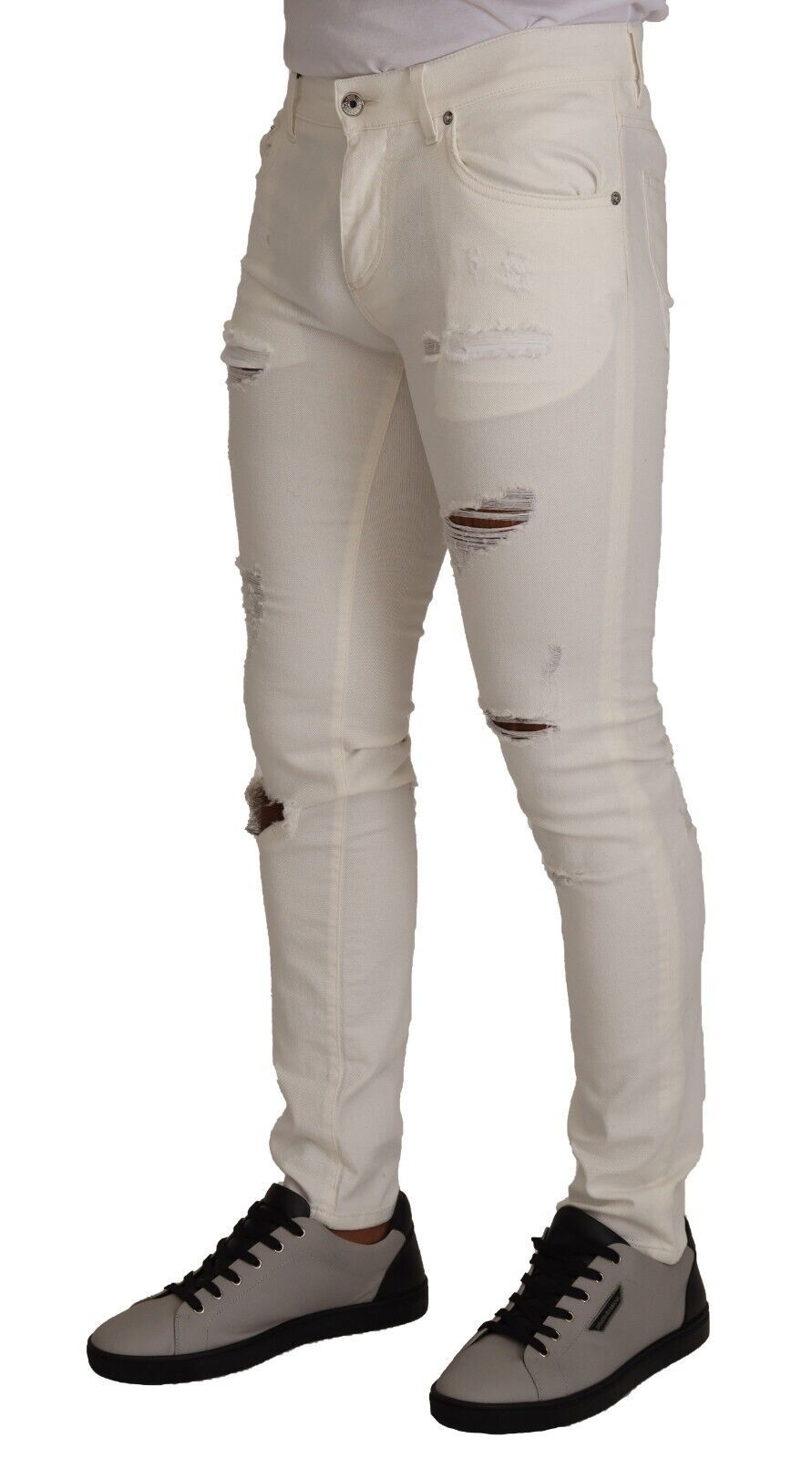 Elegante weiße Skinny-Jeans