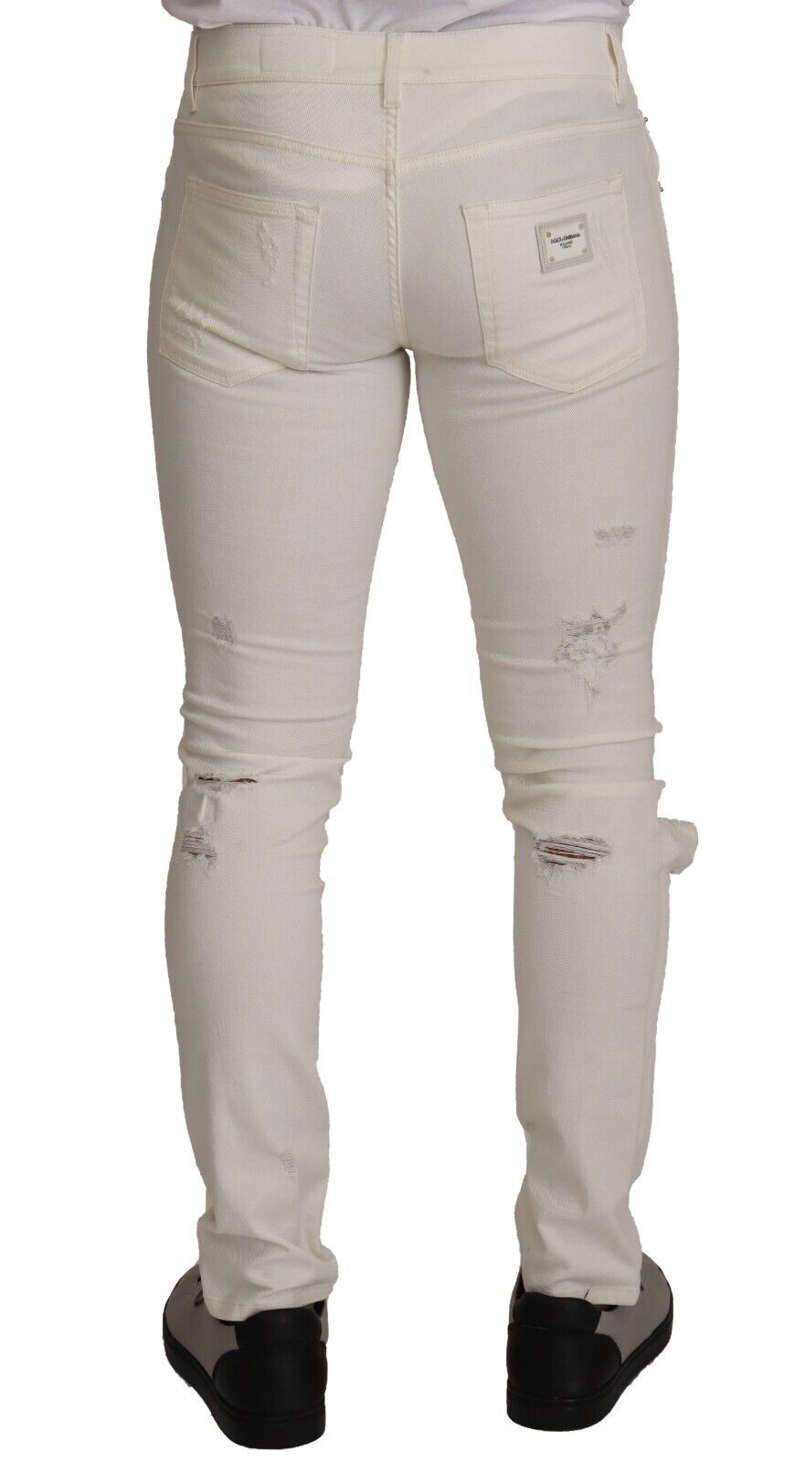 Elegante weiße Skinny-Jeans