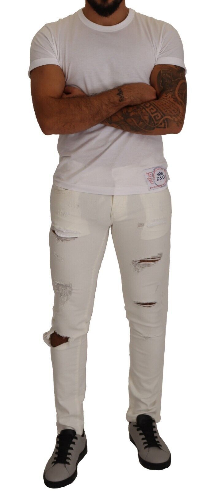 Elegante weiße Skinny-Jeans