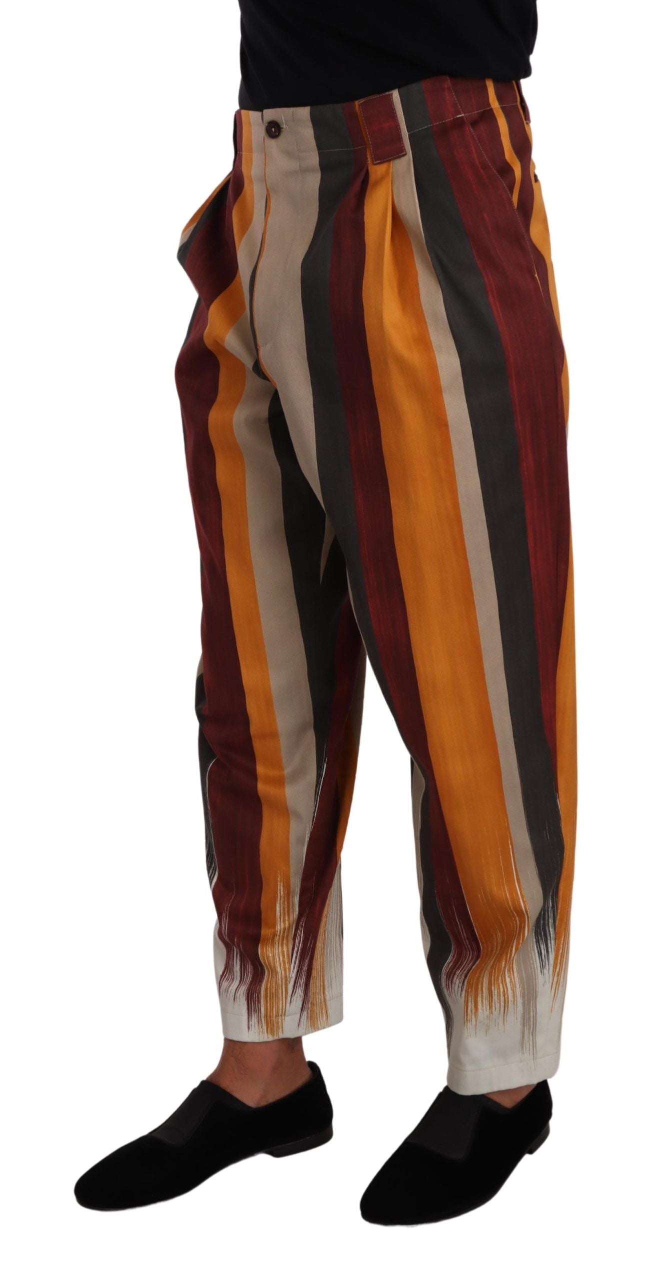Elegante gestreifte Skinny-Hose