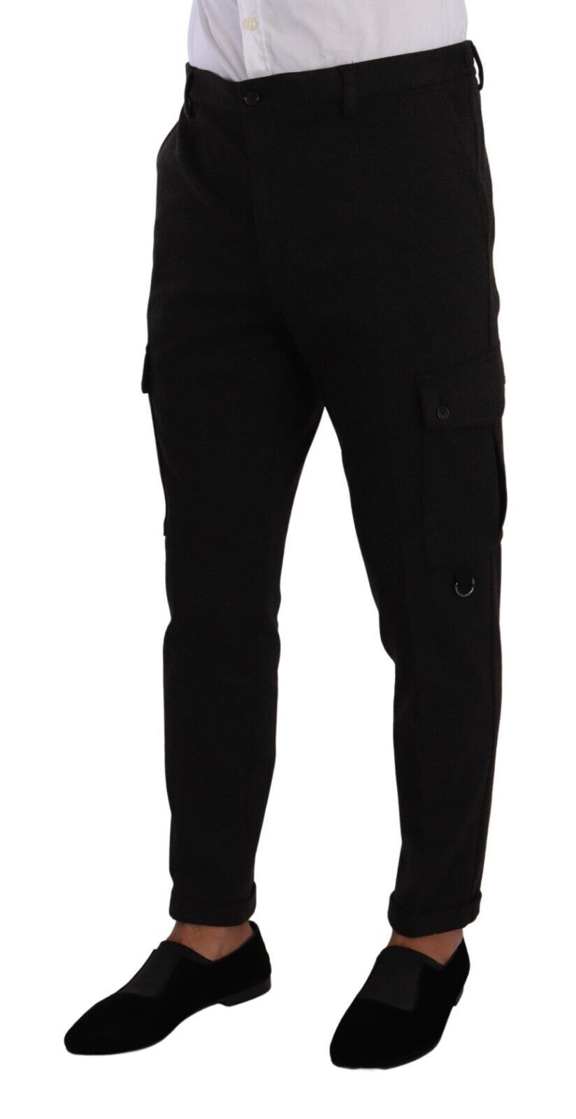 Elegante Skinny Cargohose in zeitlosem Schwarz