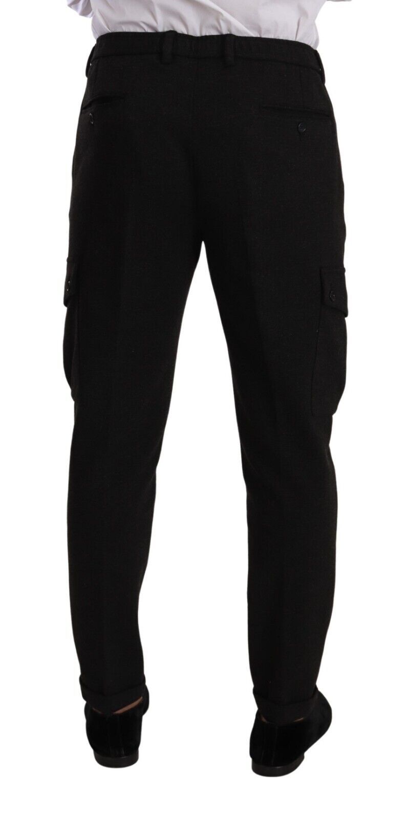 Elegante Skinny Cargohose in zeitlosem Schwarz
