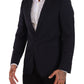 Blazer in lana slim fit blu navy Martini