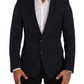 Eleganter, marineblauer Martini-Slim-Fit-Wollblazer