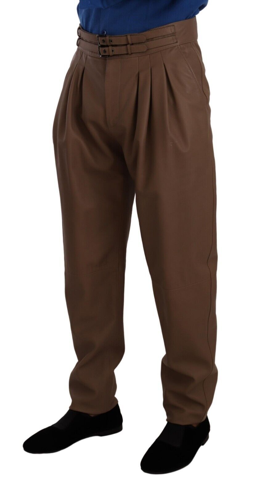 Elegante konische High Waist Lederhose
