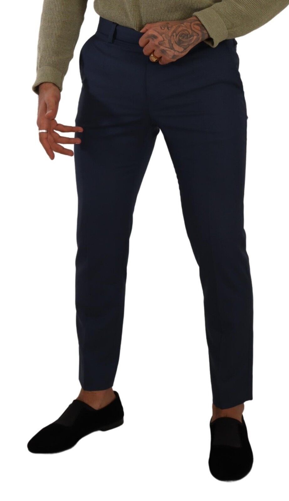 Elegante dunkelblaue Slim-Fit Anzughose