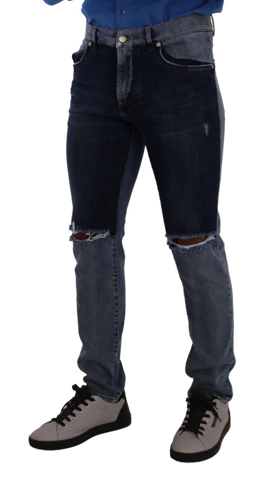 Schicker Slim Fit Tattered Denim