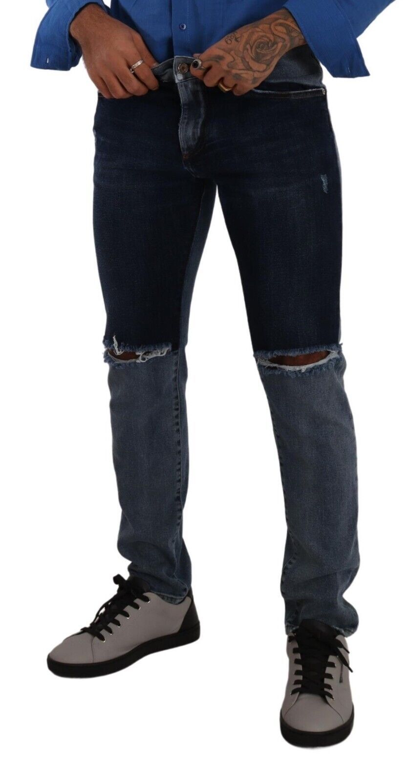 Schicker Slim Fit Tattered Denim