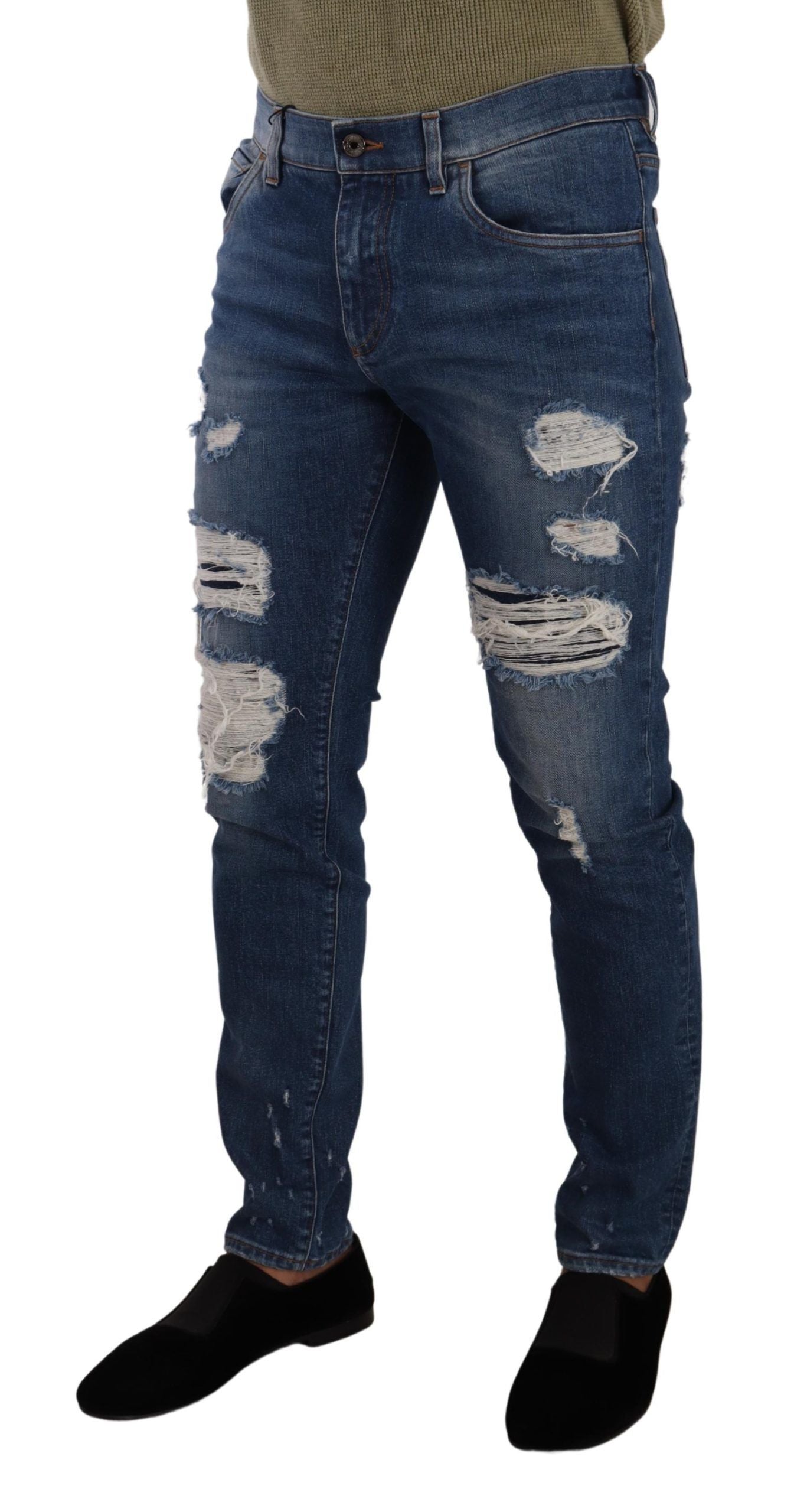 Elegante Slim Fit Jeans im Used-Look