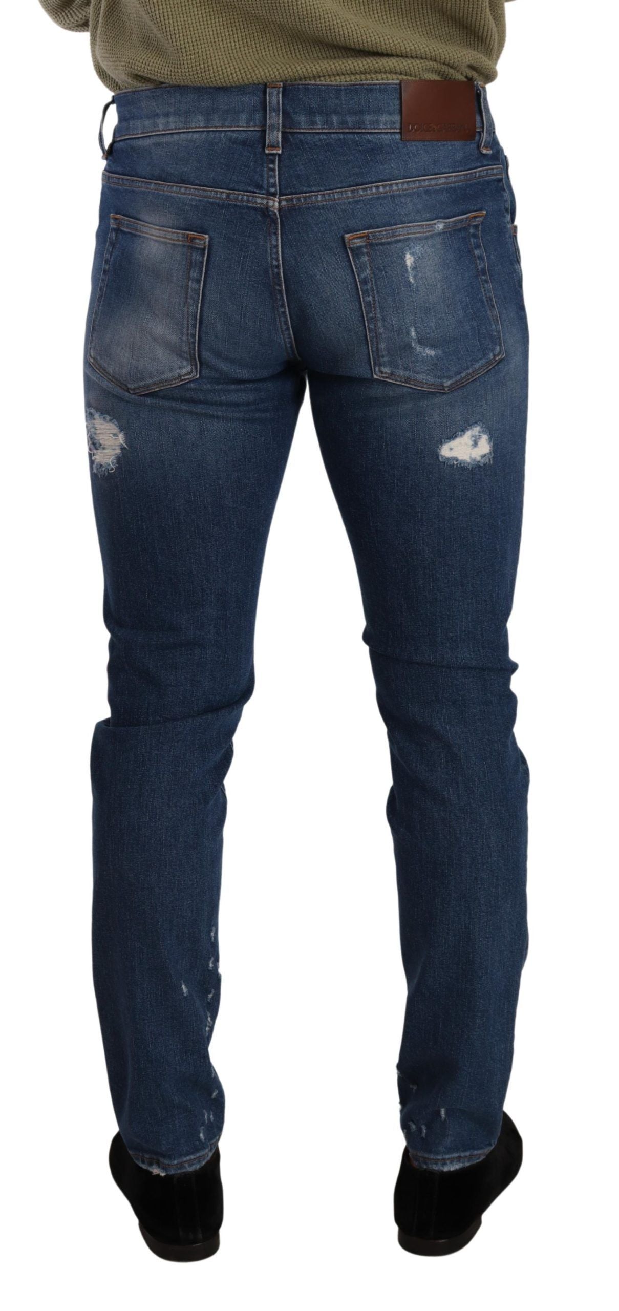 Elegante Slim Fit Jeans im Used-Look