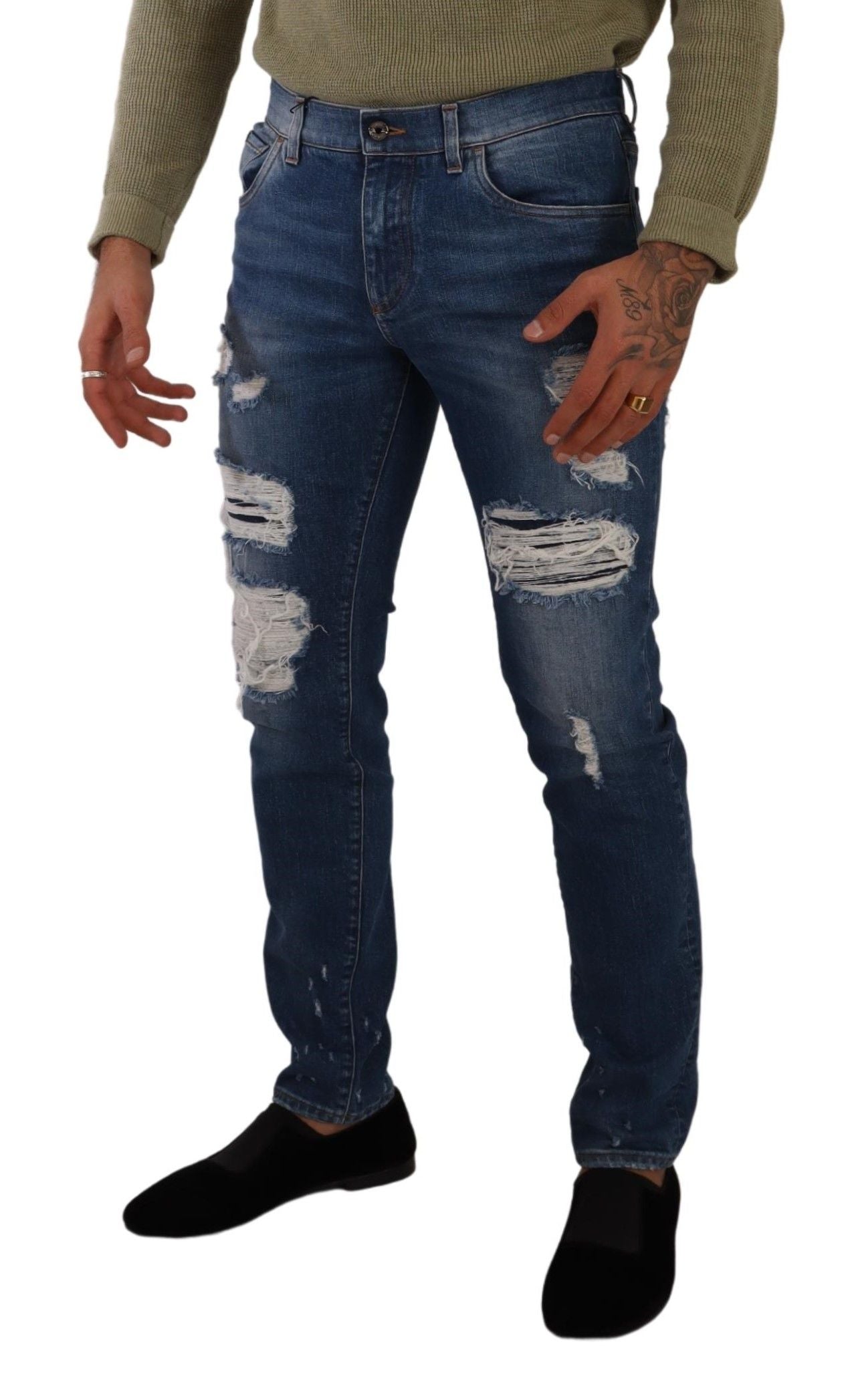 Elegante Slim Fit Jeans im Used-Look