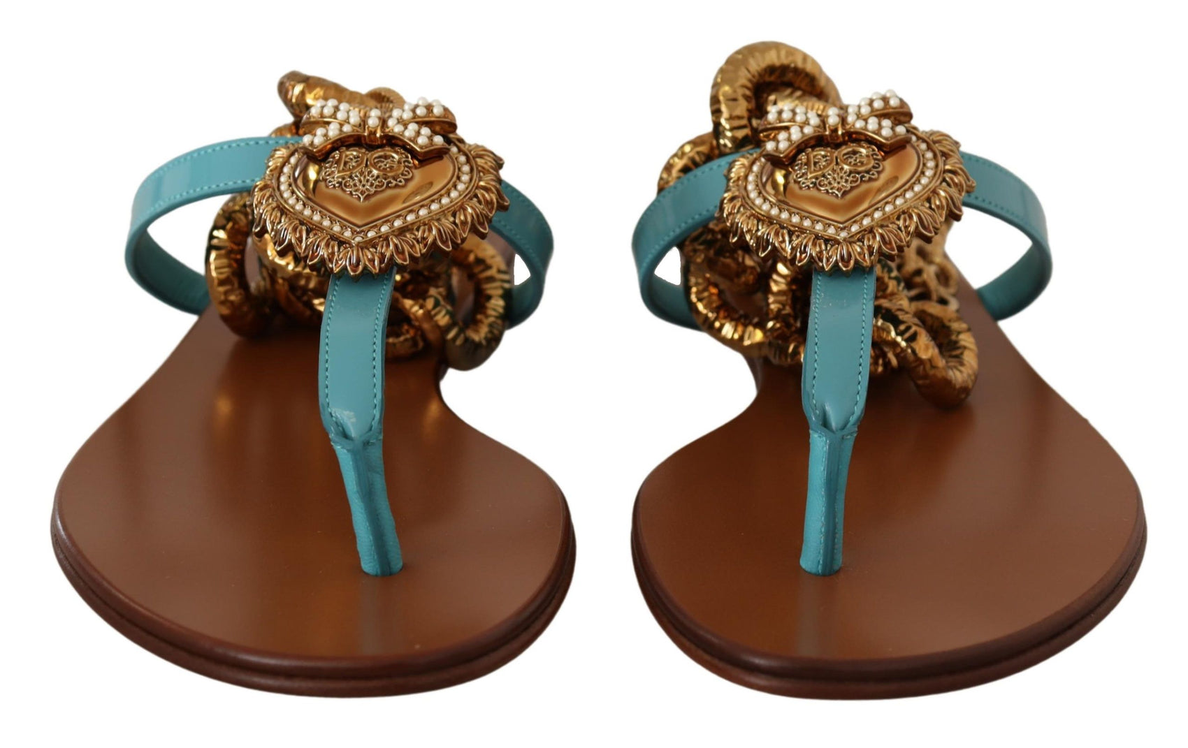 Schicke Gladiator-Flats mit Herz-Devotion-Detail