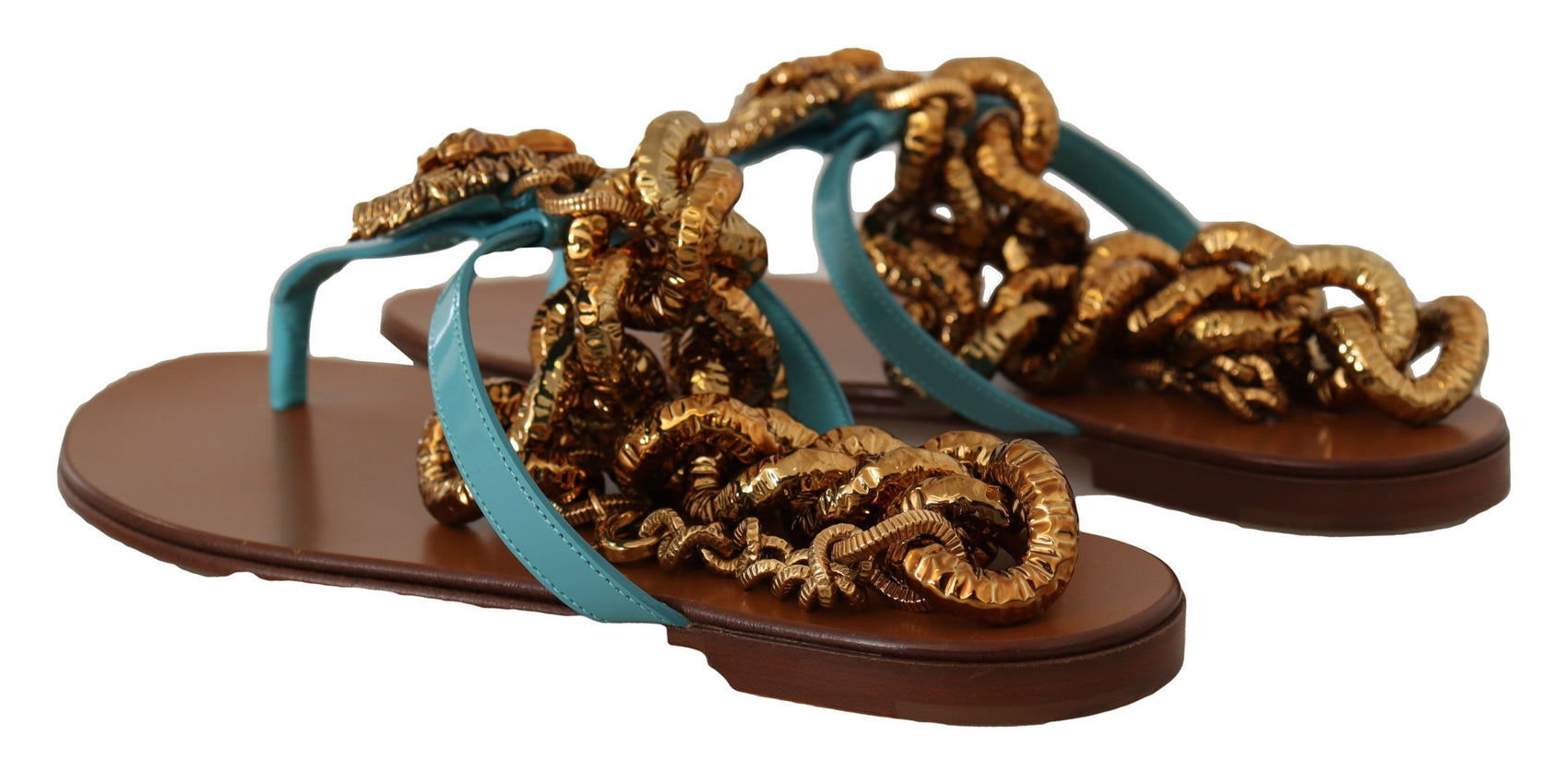Schicke Gladiator-Flats mit Herz-Devotion-Detail