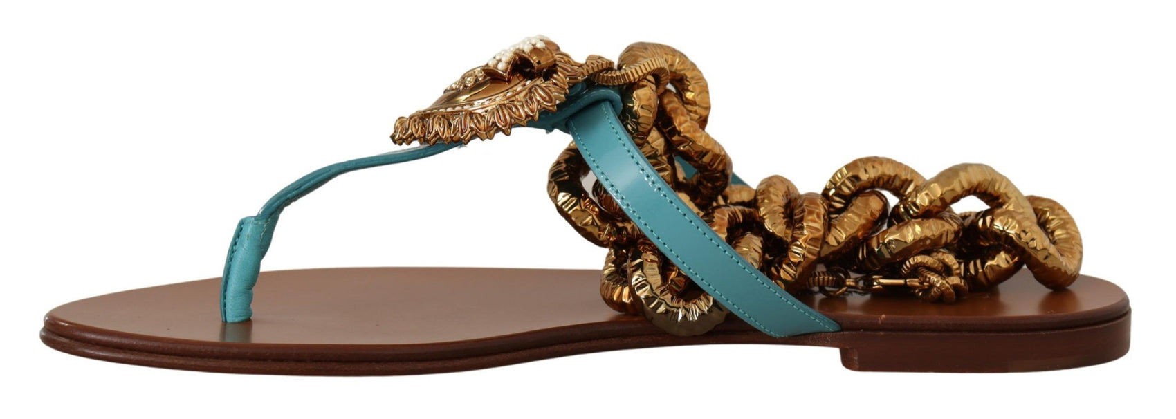 Schicke Gladiator-Flats mit Herz-Devotion-Detail