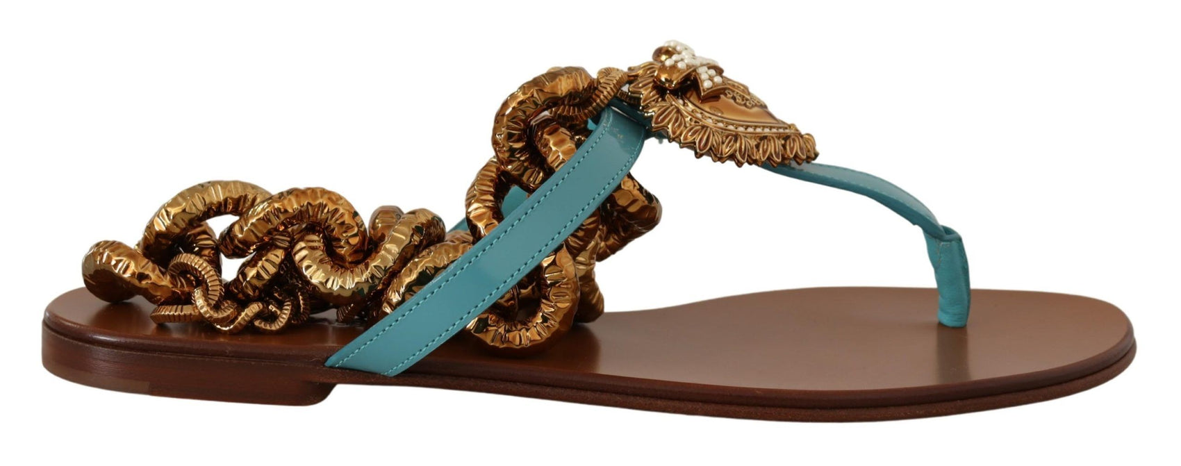Schicke Gladiator-Flats mit Herz-Devotion-Detail