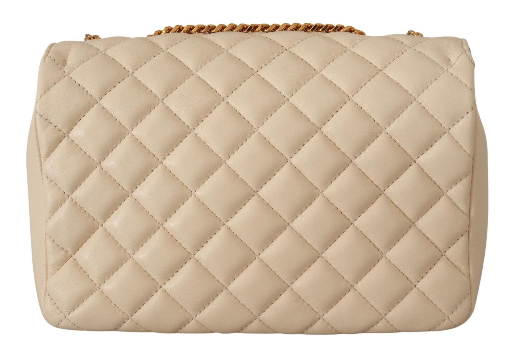 Elegante borsa a tracolla in nappa bianca