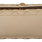 Elegant White Nappa Leather Shoulder Bag