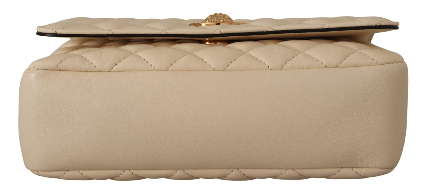 Elegante borsa a tracolla in nappa bianca
