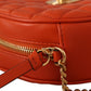 Elegant Round Nappa Leather Crossbody Bag