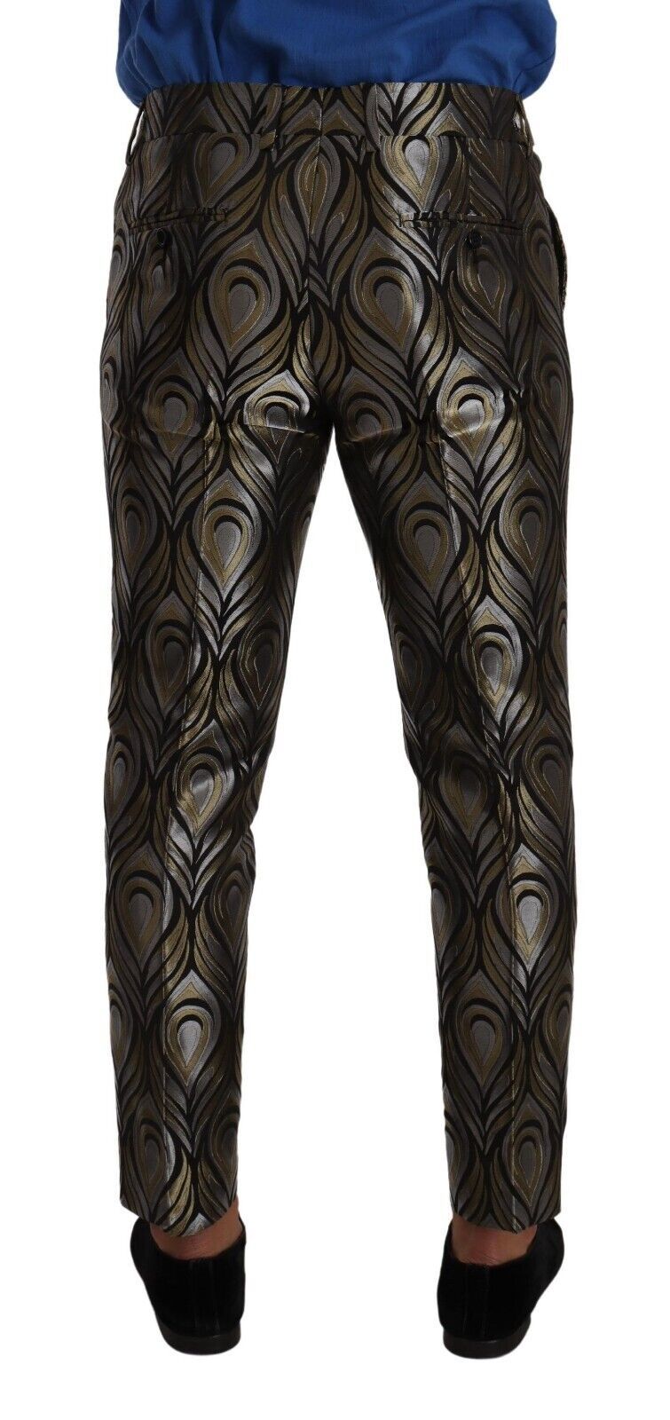 Elegante Slim Fit Anzughose in Metallic-Optik
