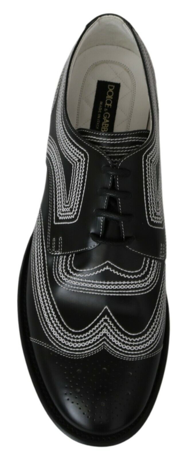 Eleganti scarpe Derby nere e bianche