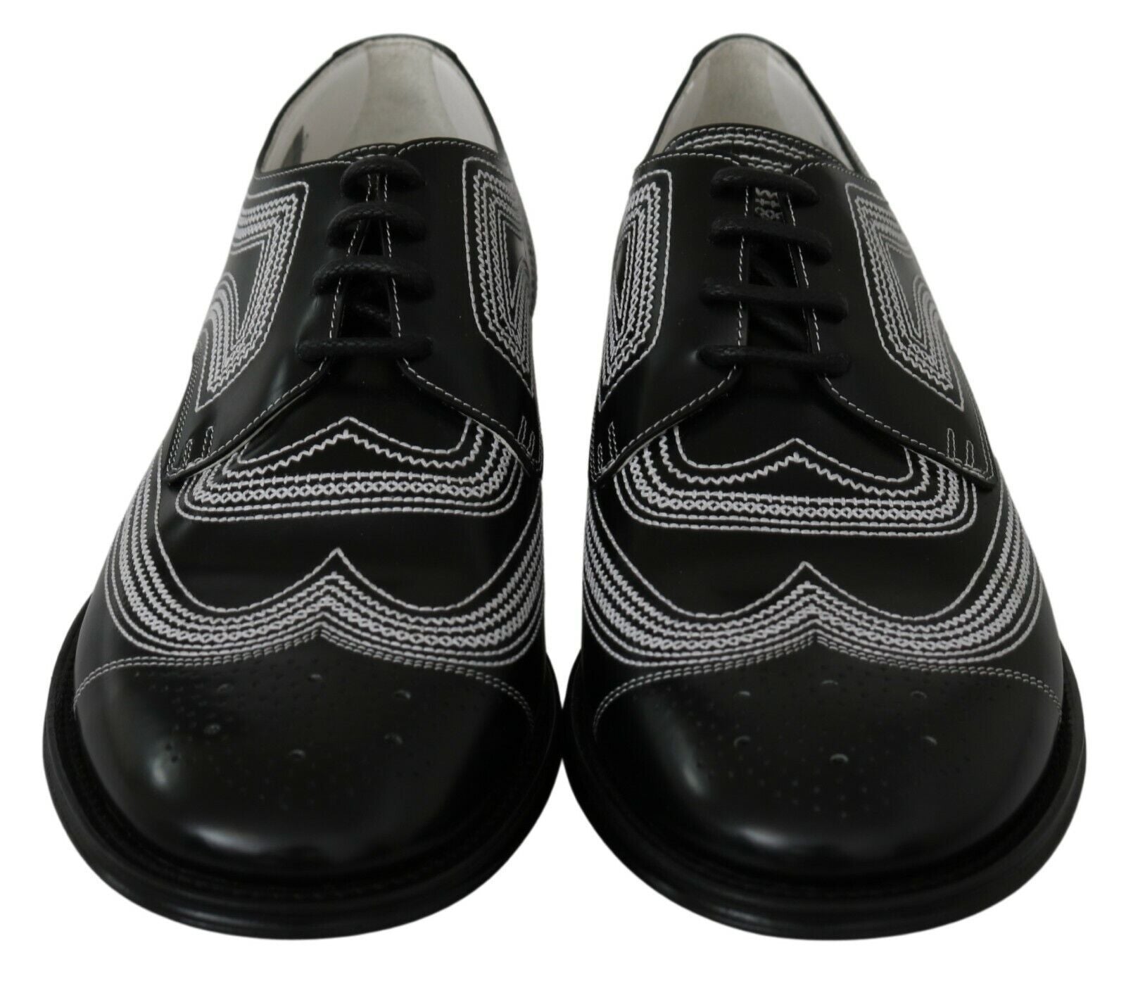Eleganti scarpe Derby nere e bianche
