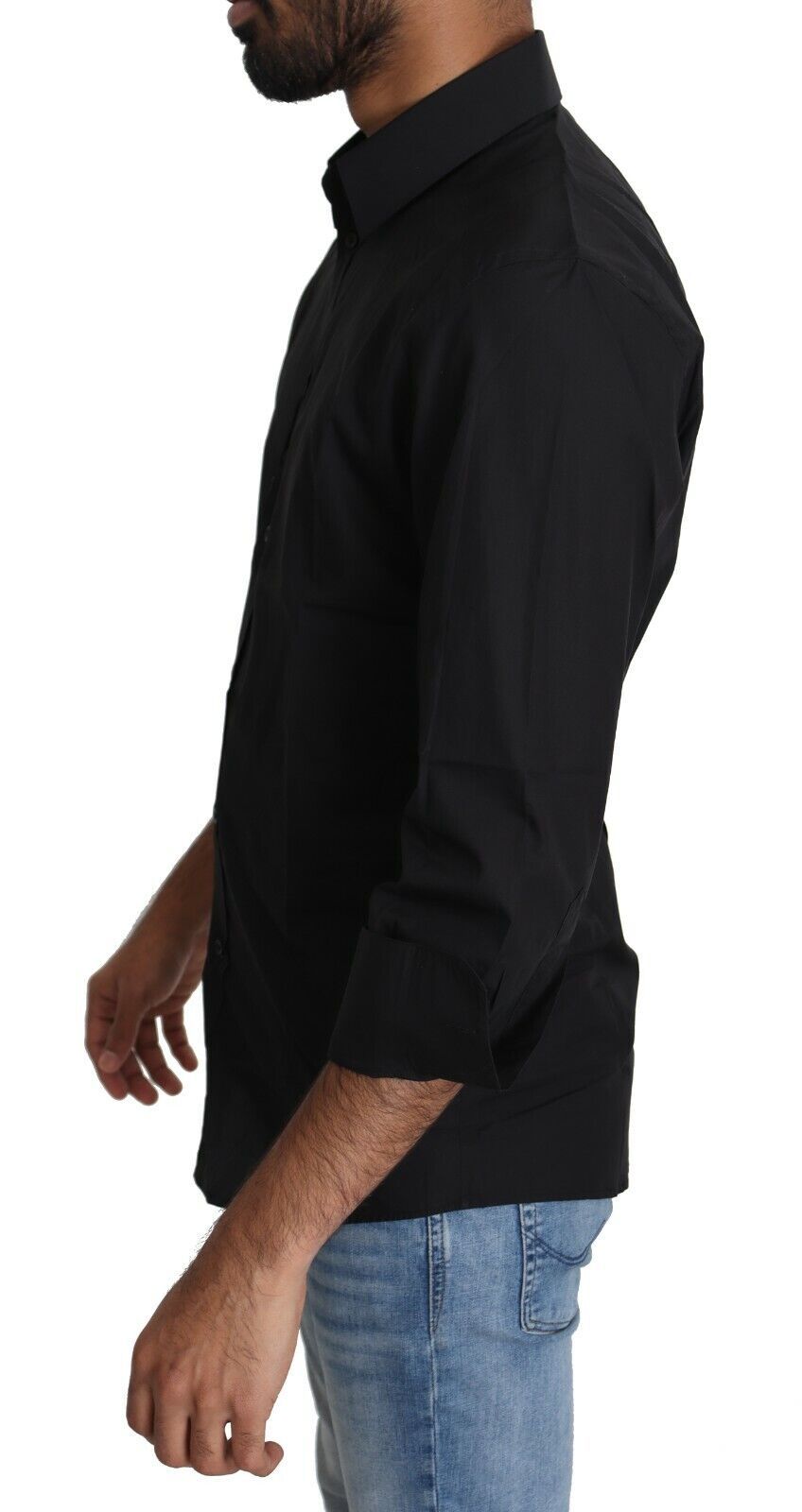 Camicia elegante nera slim fit