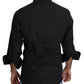 Camicia elegante nera slim fit