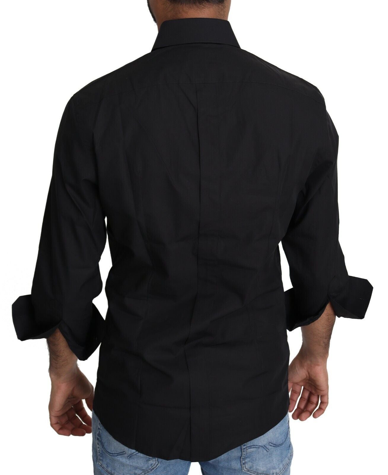 Camicia elegante nera slim fit