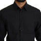 Camicia elegante nera slim fit