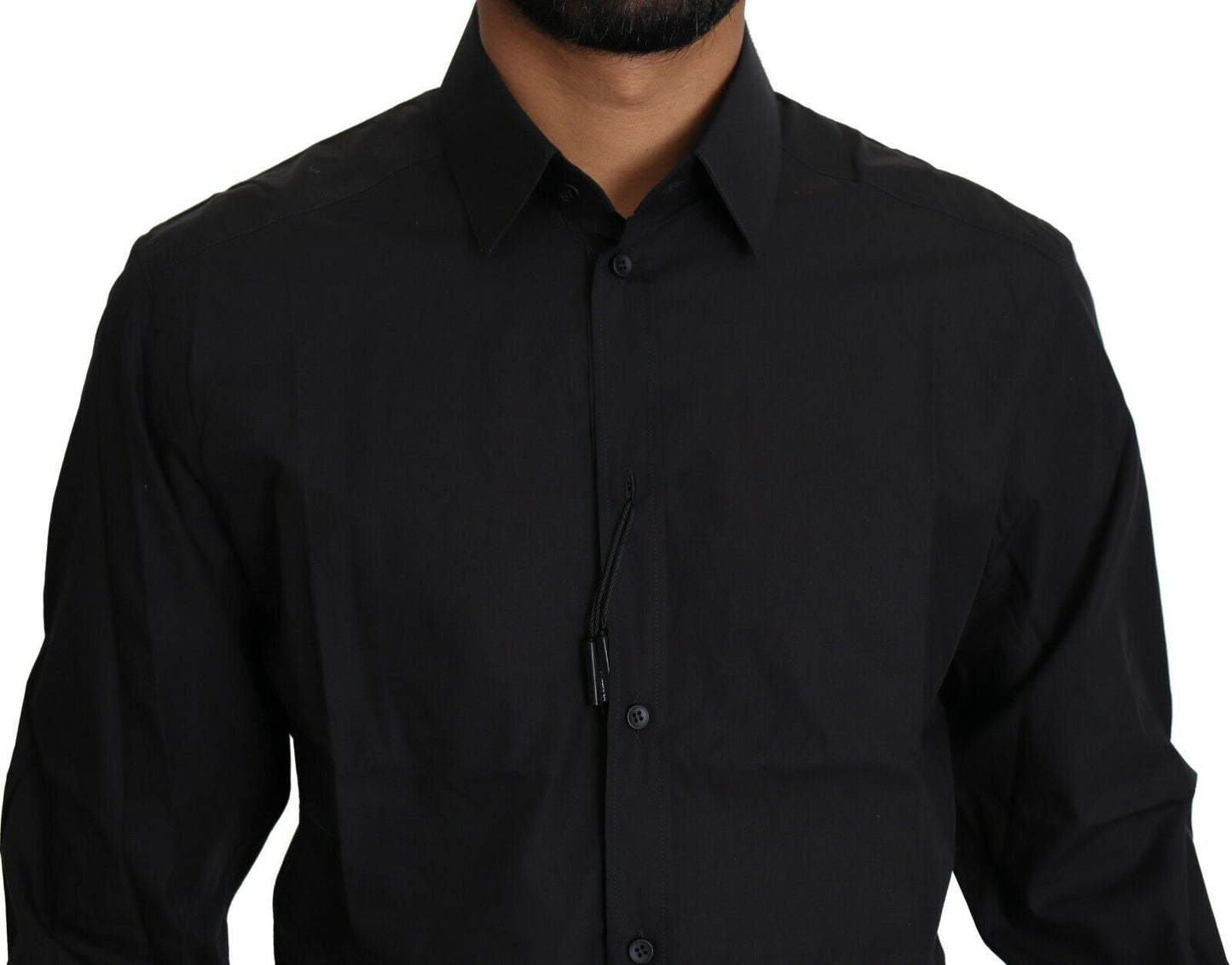 Camicia elegante nera slim fit