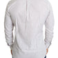 Dolce & Gabbana White Striped Formal MARTINI Shirt