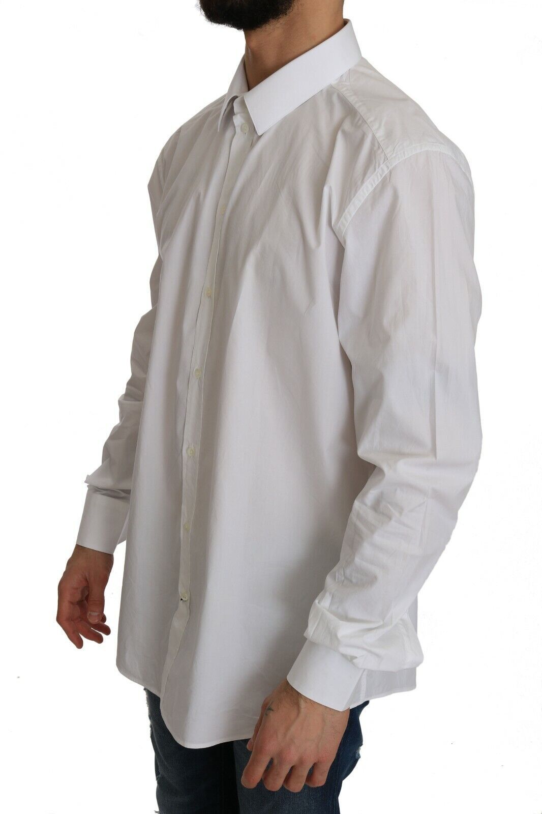 Exklusives, weißes, formelles Slim-Fit-Hemd