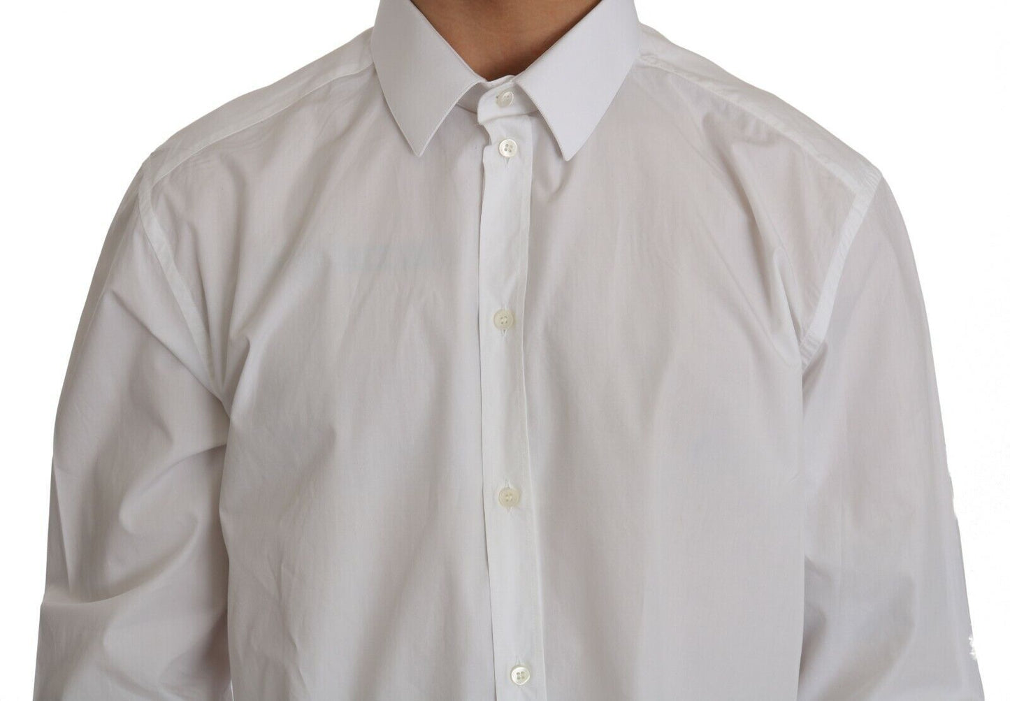 Exklusives, weißes, formelles Slim-Fit-Hemd