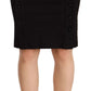 Chic High-Waisted Pencil Skirt in Black