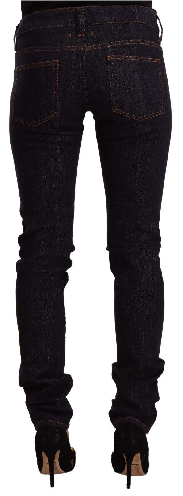 Schicke schwarze Slim Fit Designer Jeans