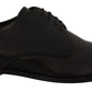 Elegant Black Leather Derby Shoes