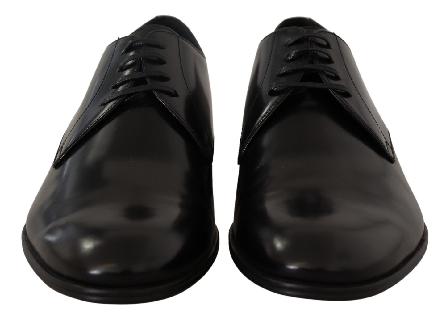 Elegant Black Leather Derby Shoes