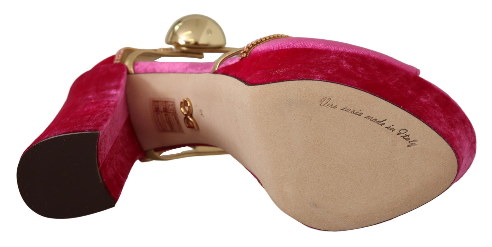 Ätherische rosa Samt-Kristall-Sandalen