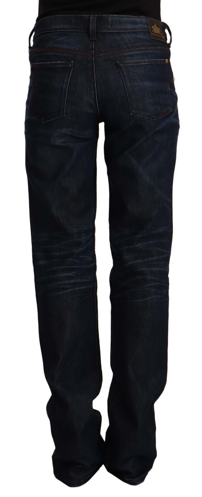 Schicke dunkelblaue Jeans mit mittlerer Taille