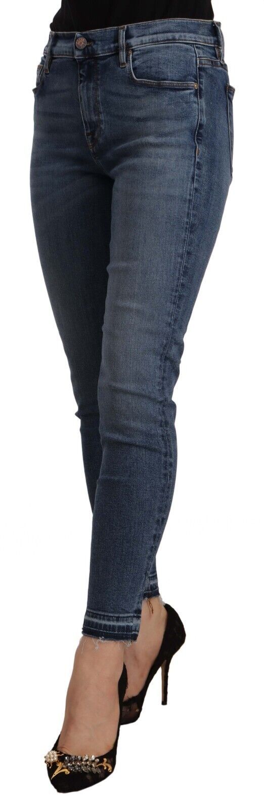 Schicke Slim Fit Jeans in verwaschenem Blau