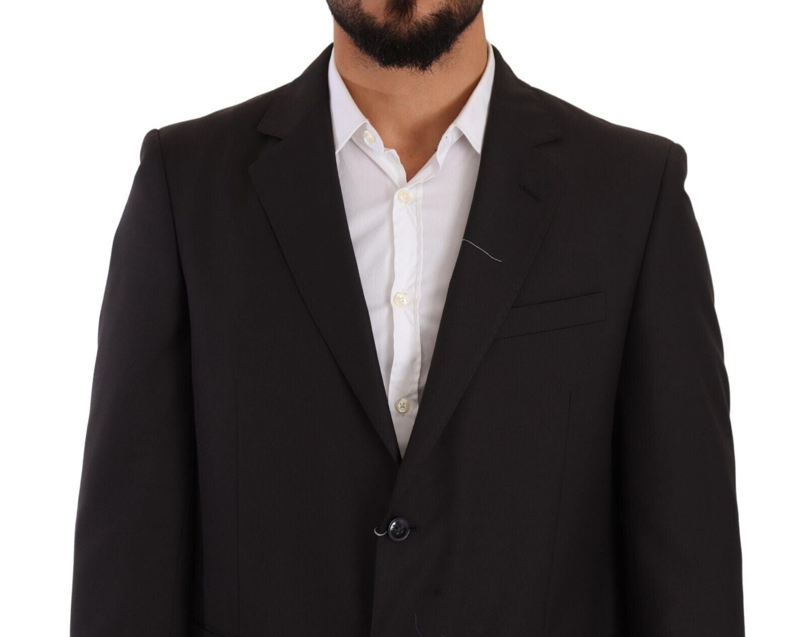 Eleganter, grauer, zweiteiliger Herrenanzug mit Revers